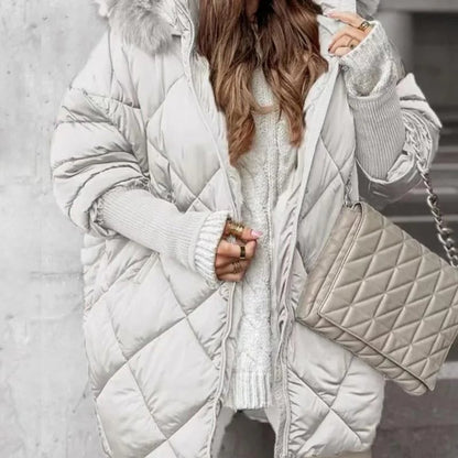 ✨Women’s Fashion Mid-length Parka 🧥 – Autumn And Winter Knit Sleeve Patchwork, Flattering Fit for Cold Days