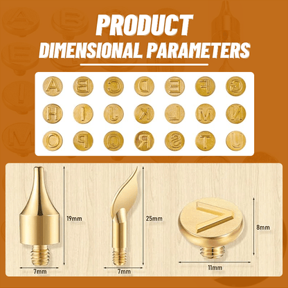26 Letters Copper Mold-DIY Wood Burning/Carving Set
