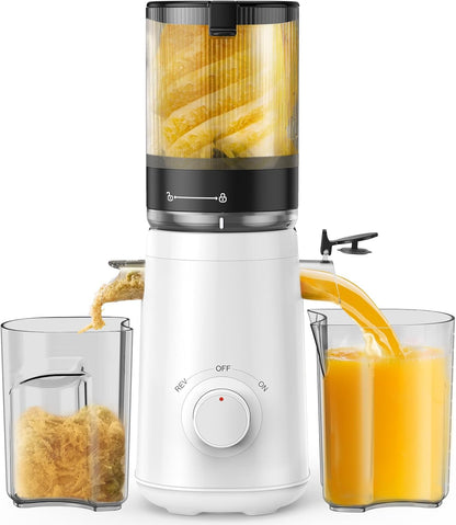 Caedrea Cold Press Juicer Machine – 5.3" Wide Feed Chute, High Juice Yield, Easy to Clean, BPA-Free