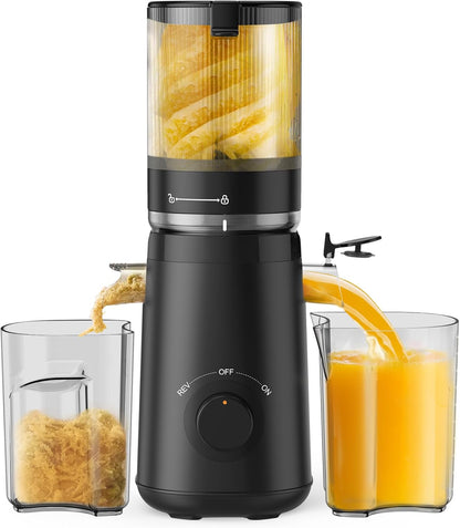 Caedrea Cold Press Juicer Machine – 5.3" Wide Feed Chute, High Juice Yield, Easy to Clean, BPA-Free