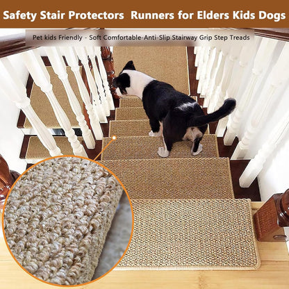 Self Adhesive Imitation Sisal Indoor Stair Runner Rugs Cover Mat