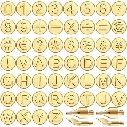 26 Letters Copper Mold-DIY Wood Burning/Carving Set