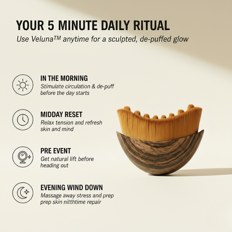 Veluna™ – Ultra-Soft Lymphatic Drainage Brush for Face Sculpting & De-Puffing + 50% OFF