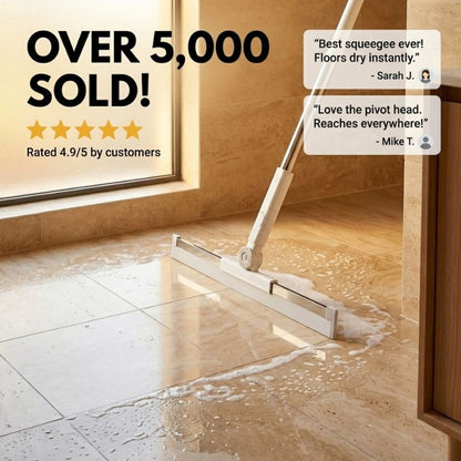 Pivora™ – 180° Pivot Head Telescoping Floor & Window Squeegee Broom + 50% OFF