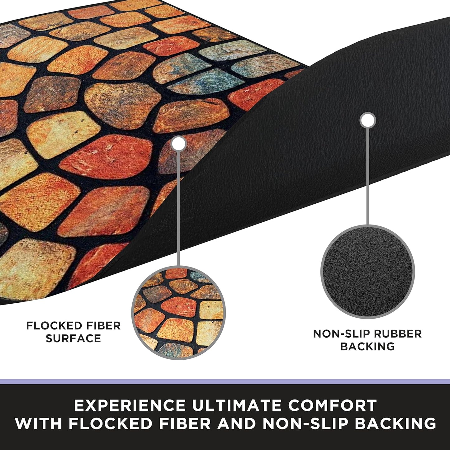 💖Boho Style Semicircular Door Mat - Non Slip Soft Floor Carpet