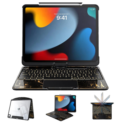 Transparent 360° Rotating Wireless Keyboard Case for iPad Pro 11-inch