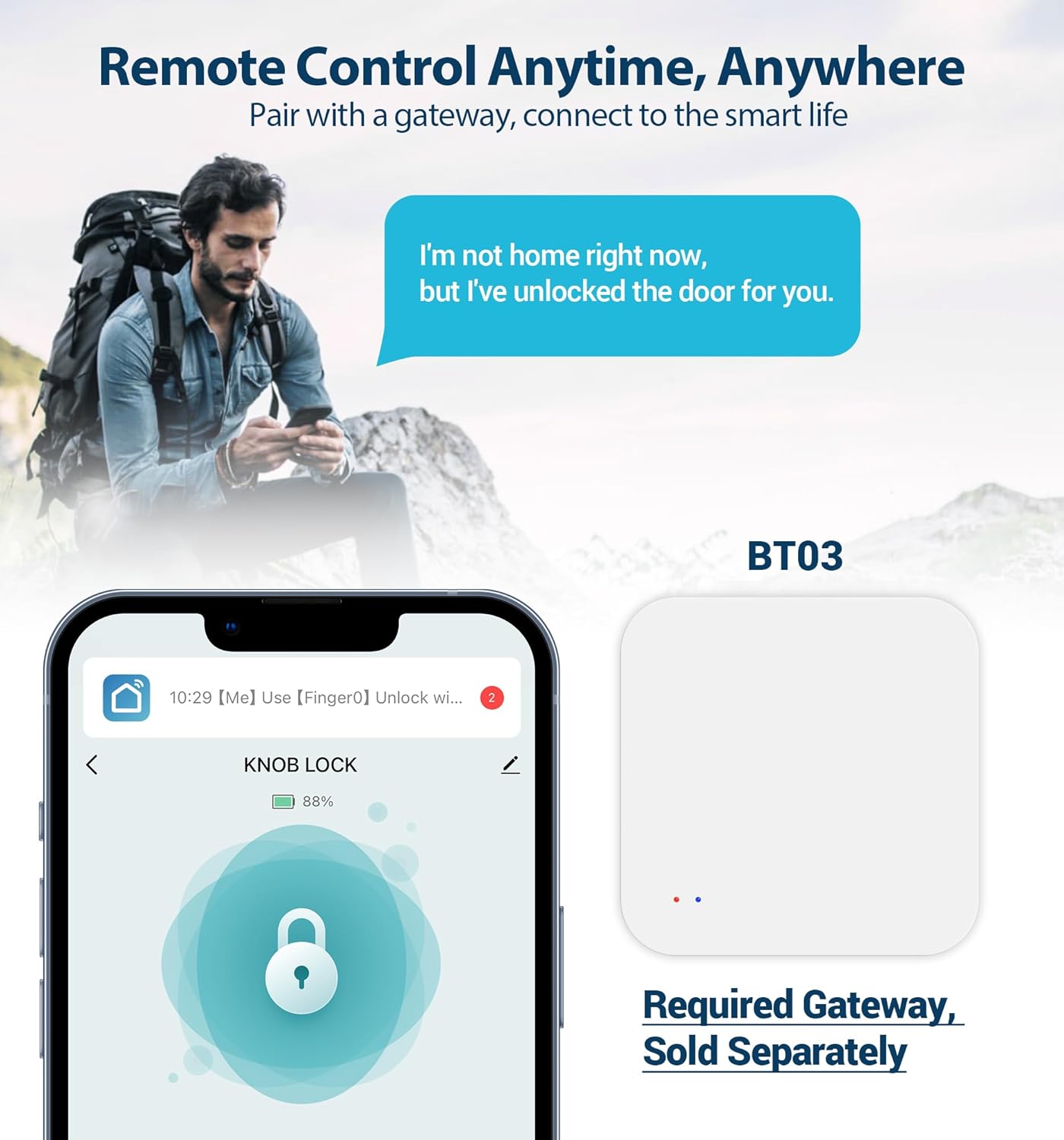 Smart Door Knobs Fingerprint Door Lock GHomeSmart K10