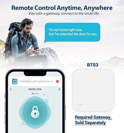Smart Door Knobs Fingerprint Door Lock GHomeSmart K10
