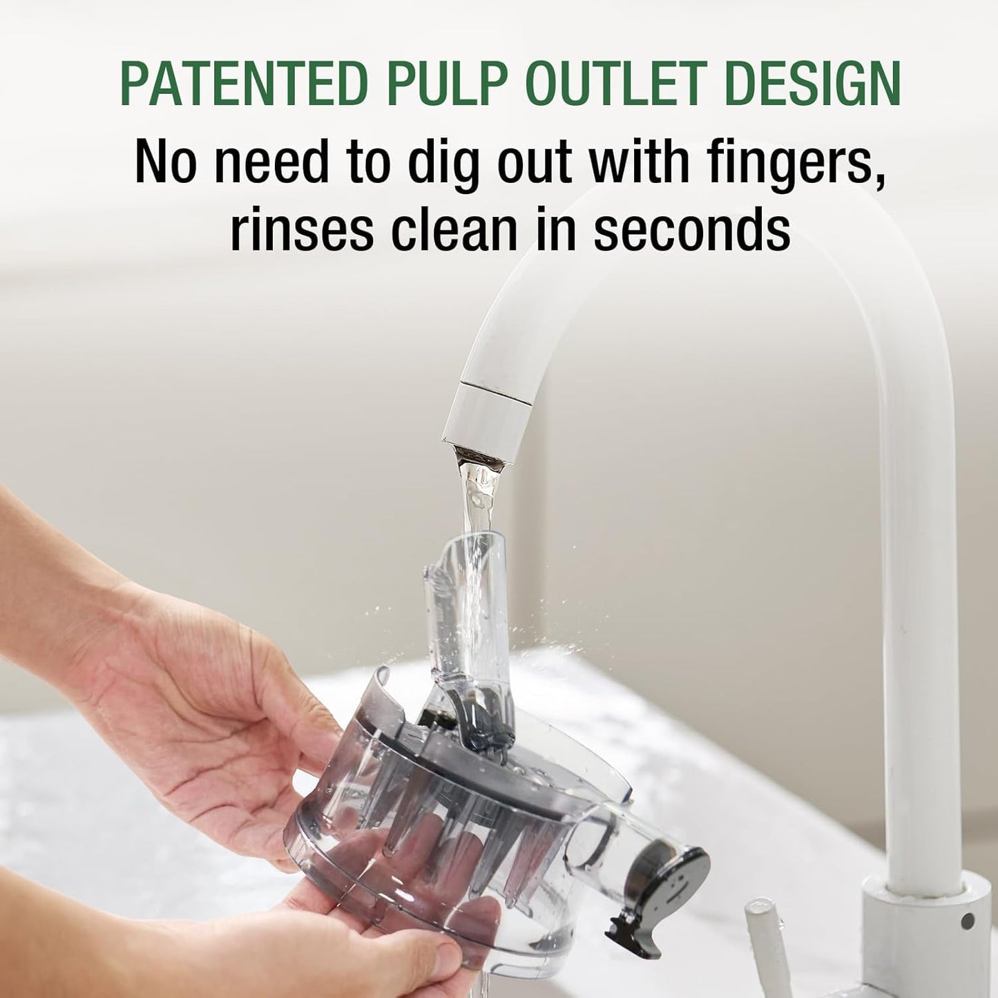 Caedrea Cold Press Juicer Machine – 5.3" Wide Feed Chute, High Juice Yield, Easy to Clean, BPA-Free