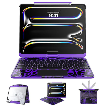 Transparent 360° Rotating Wireless Keyboard Case for iPad Pro 11-inch