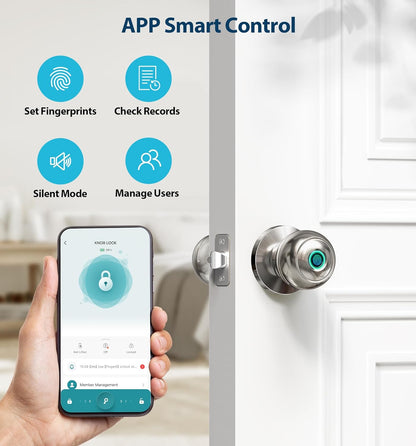 Smart Door Knobs Fingerprint Door Lock GHomeSmart K10
