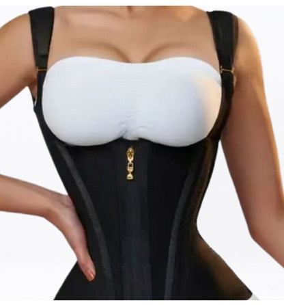 Zipper Breasted Vintage Body Shaping Top