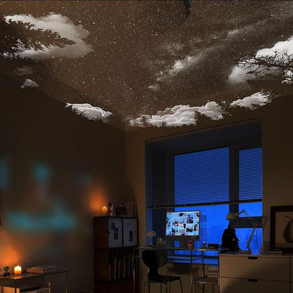 2-in-1 Galaxy Projector with Starry Sky Design and Night Light