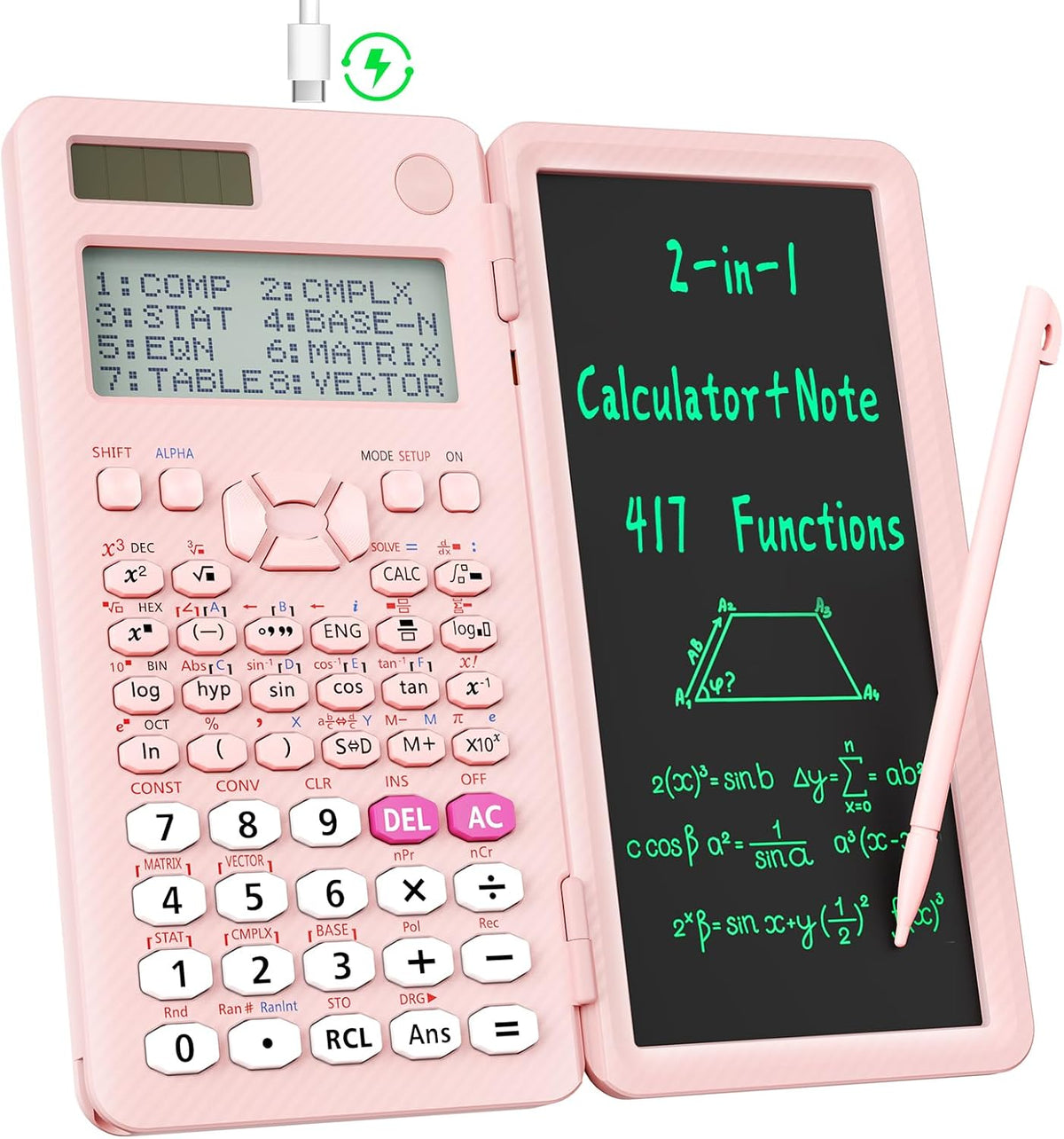 991ES MAX 417 Functions Scientific Calculator 4-Line Display Notepad