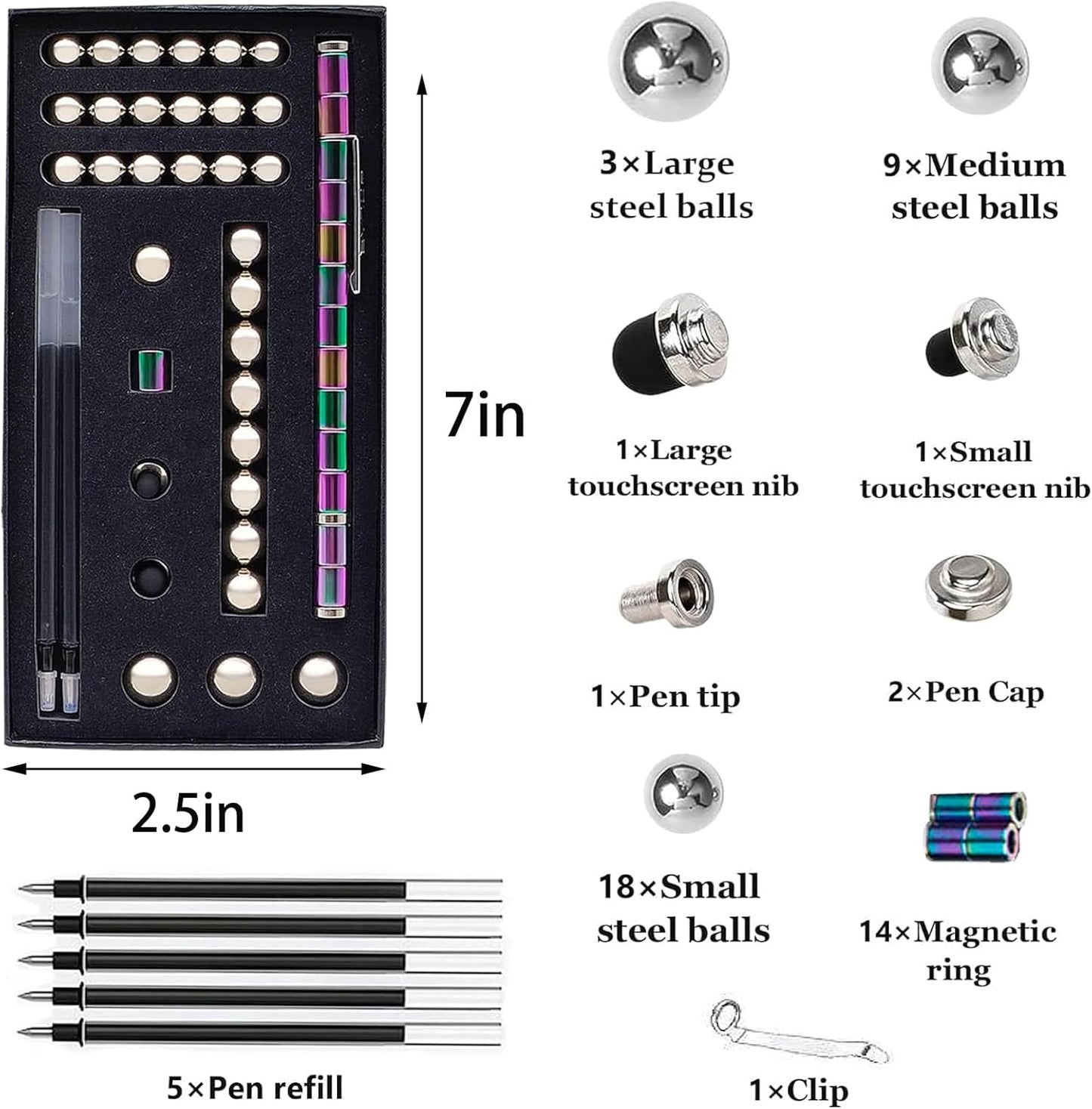 Magnetic fingertip pen, decompression magnetic pen fingertip toy pen