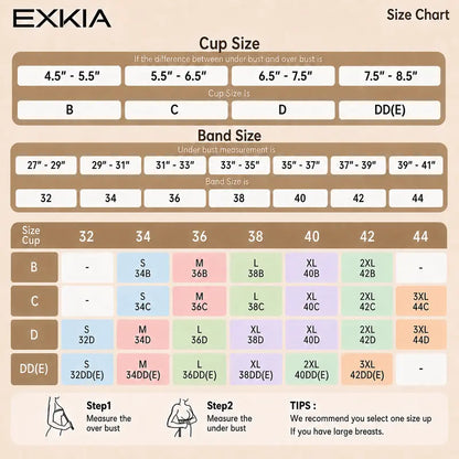 Women's Wireless Posture Correction Bra Front Closure Wide Straps