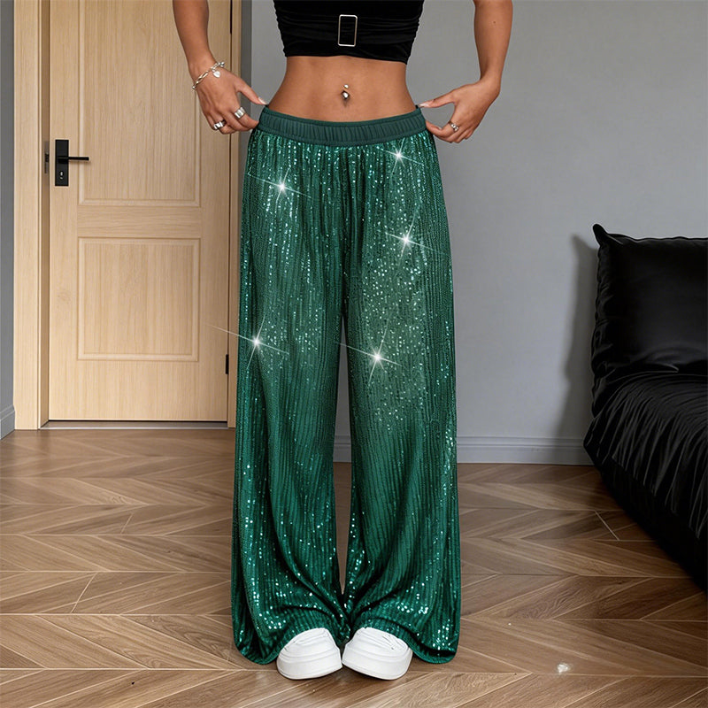🔥Hot Sale Offers-Women’s Glimtora Wide-Leg Pants with Elastic Waist