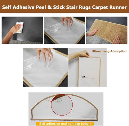 Self Adhesive Imitation Sisal Indoor Stair Runner Rugs Cover Mat