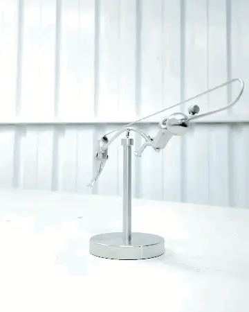 🎣The Fisherman & Biker Balancing Sculpture