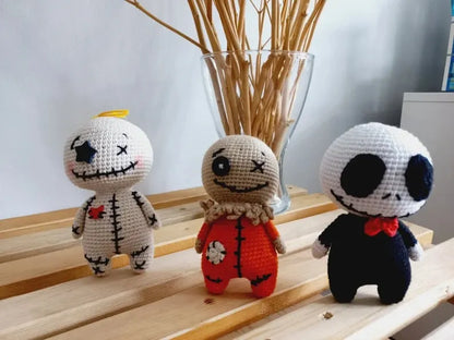Handmade Crochet Halloween Doll Decoration