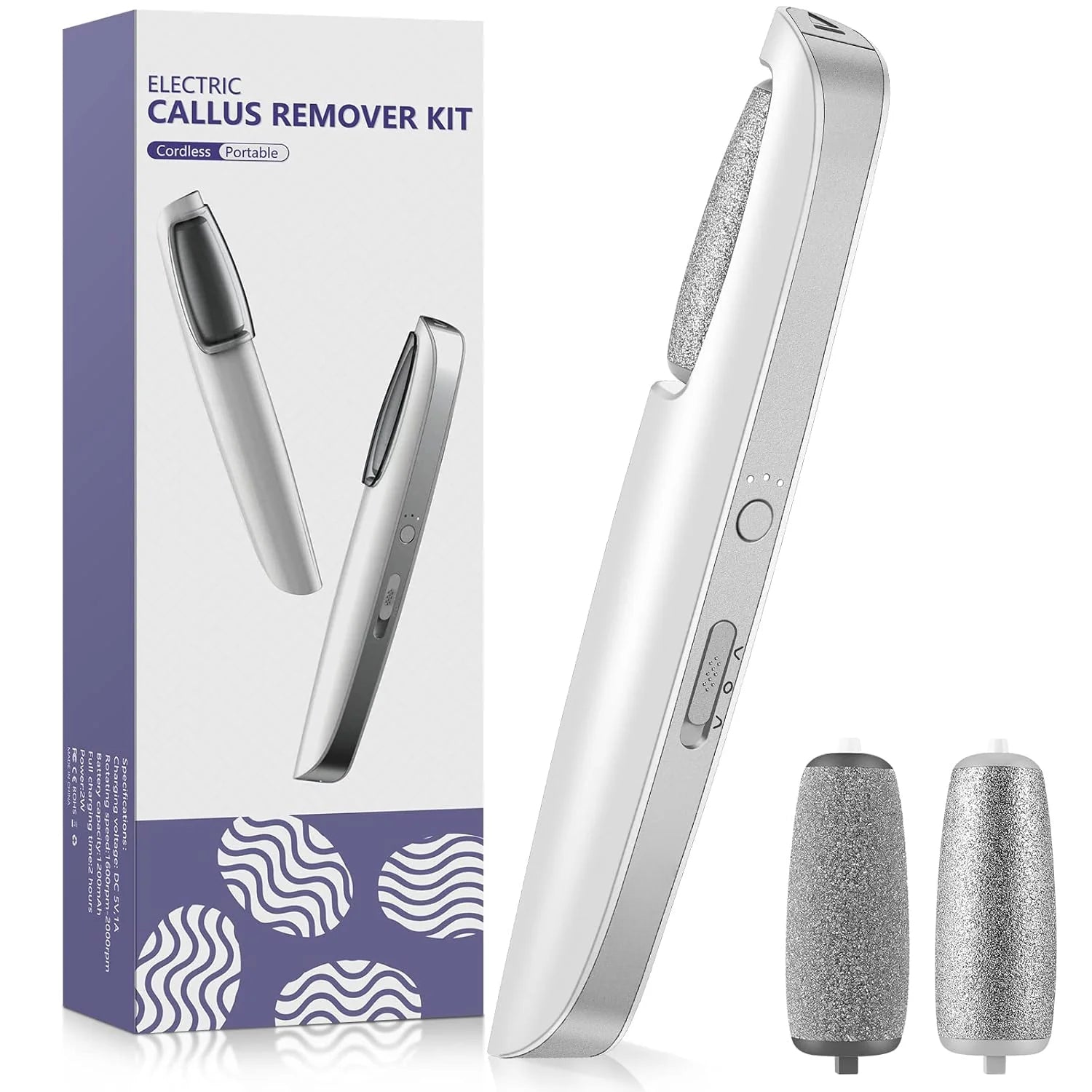 Rechargeable Electric Foot File – Smooth Heels, Anytime Anywhere