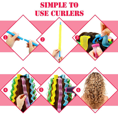 Waveformers™ 12pcs — Effortless, Damage-Free Curls That Turn Heads Instantly