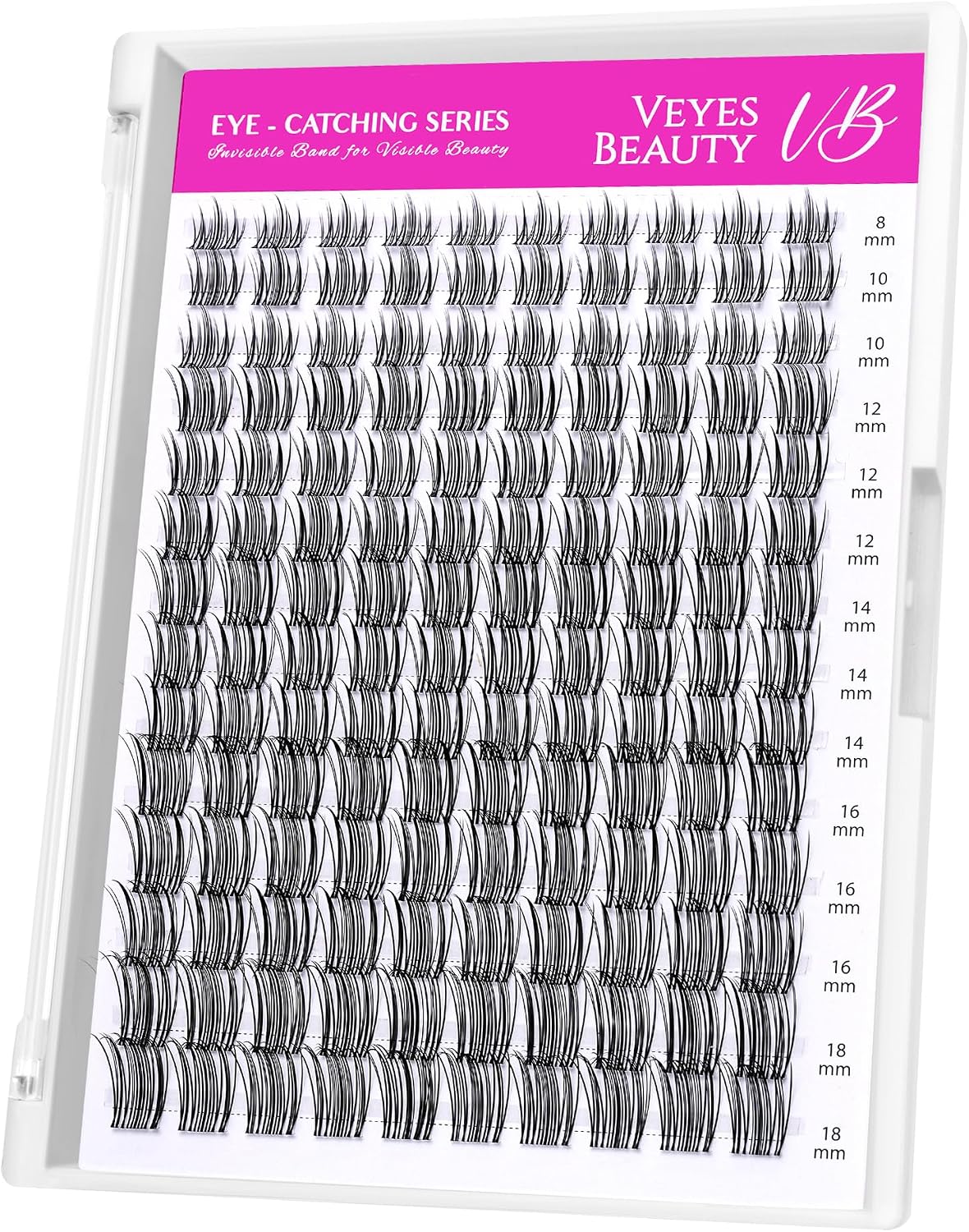 Eye-Catching Series Individual Cluster False Eyelashes 8-18mm
