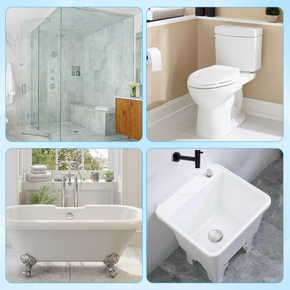 Disposable Toilet Brush Set – with Built-In Cleaner & 54 Refills