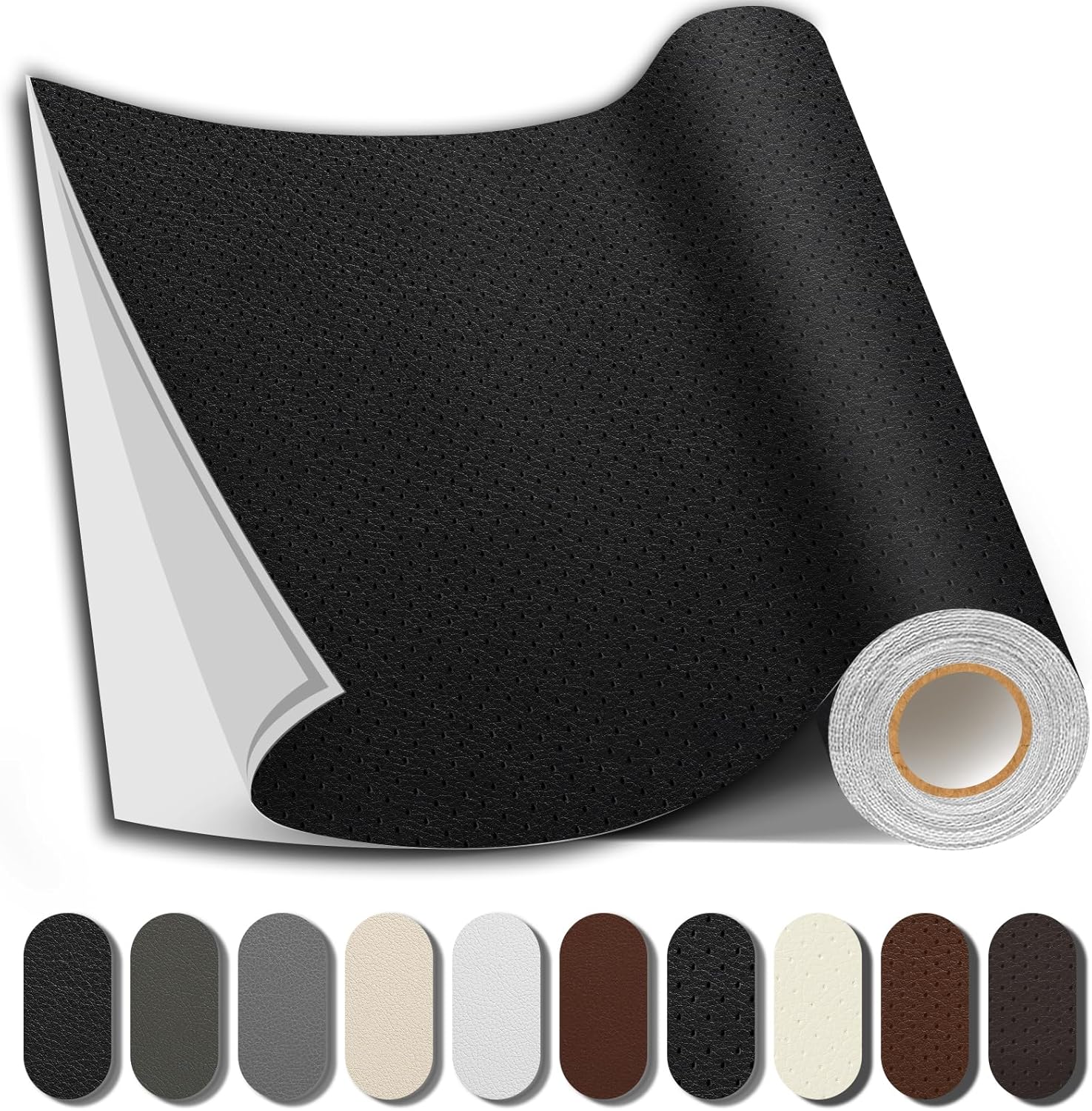 Caedrea Leather Repair Patch – 17x79" Self-Adhesive Waterproof Vinyl Patch for Couch, Furniture, Car Seats & Cabinets, Durable DIY Fix