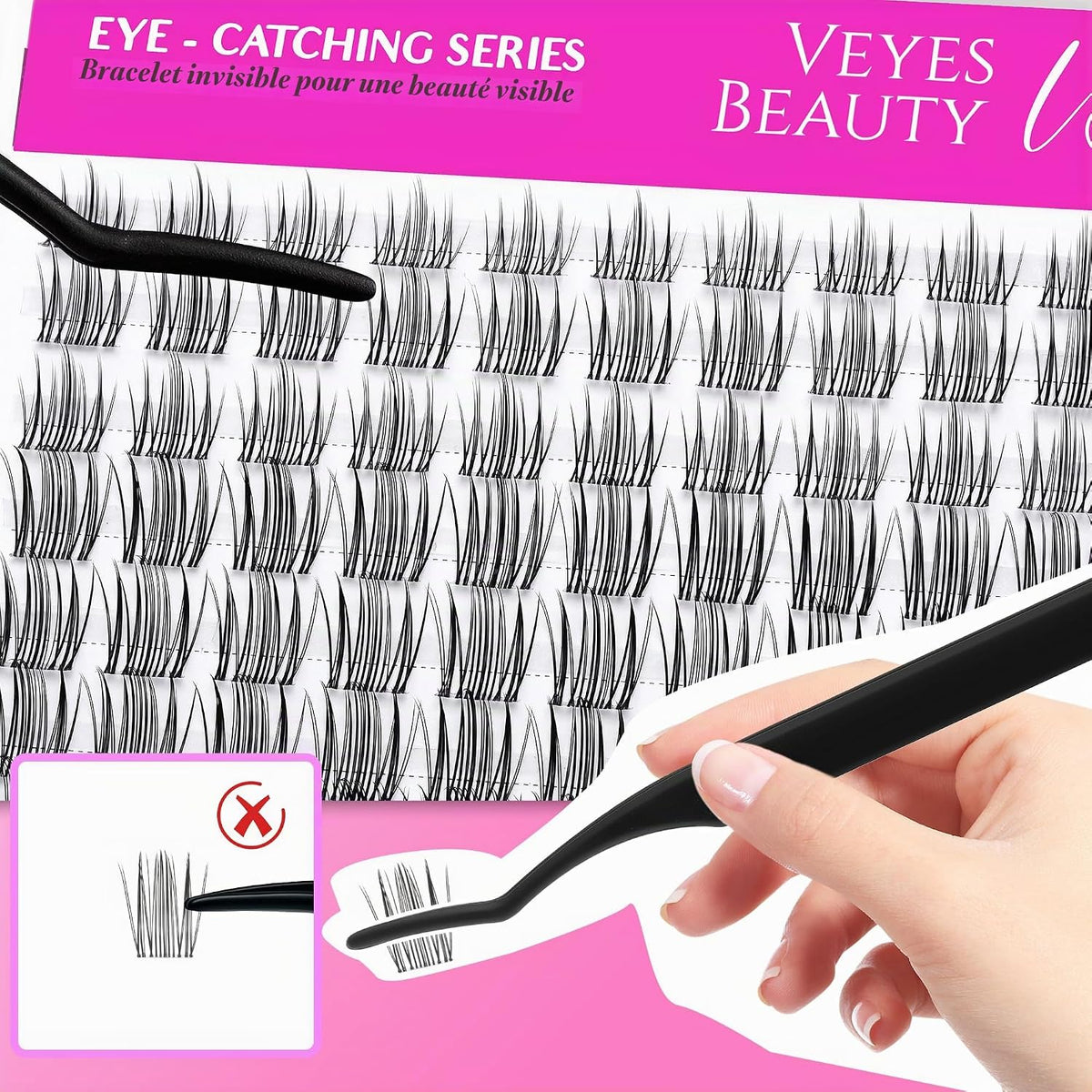 Eye-Catching Series Individual Cluster False Eyelashes 8-18mm