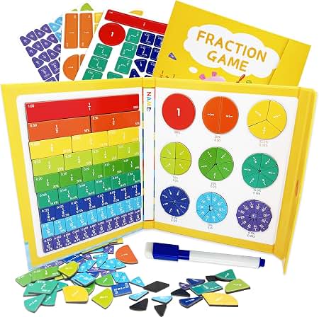 Magnetic Fraction Educational Puzzle Math Manipulative Set