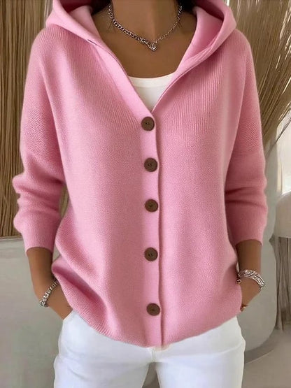 🔥Women Cotton Plain Long Sleeve Comfy Casual Cardigan