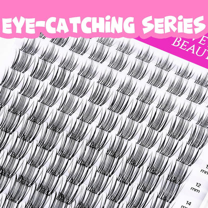 Eye-Catching Series Individual Cluster False Eyelashes 8-18mm