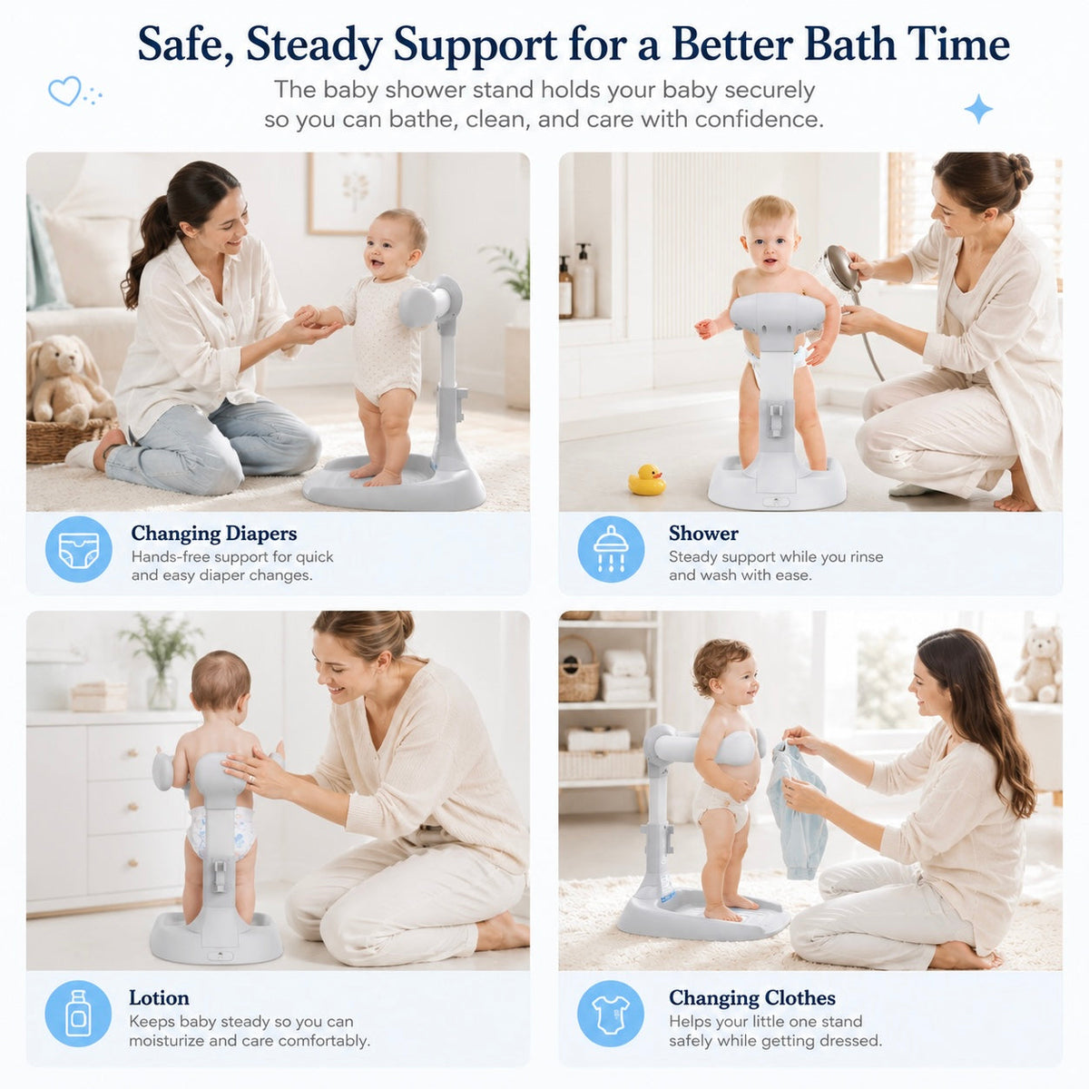 Baby Standing Bath Support Rack