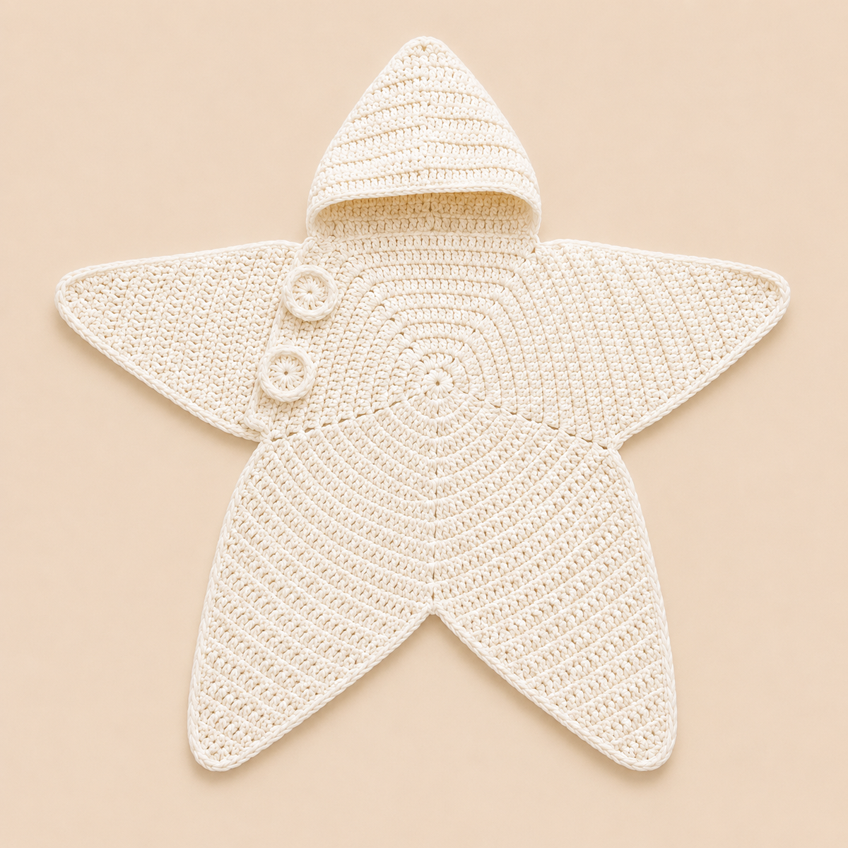 LittleLuna – Hooded Crochet Baby Comfort Blanket