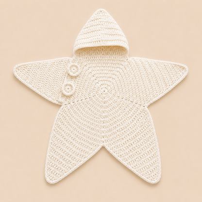 LittleLuna – Hooded Crochet Baby Comfort Blanket
