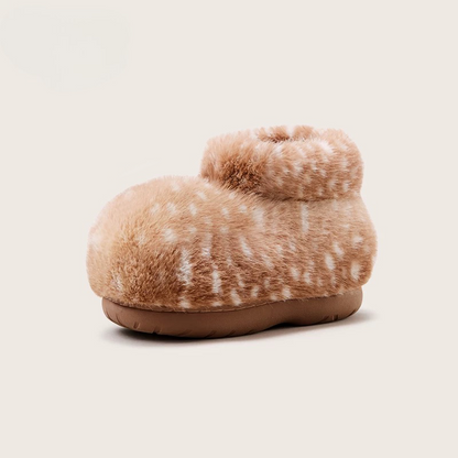 Cozy Big Cat Paw Slipper Cotton Boots Ultra-Soft Fleece-Lined Winter Booties