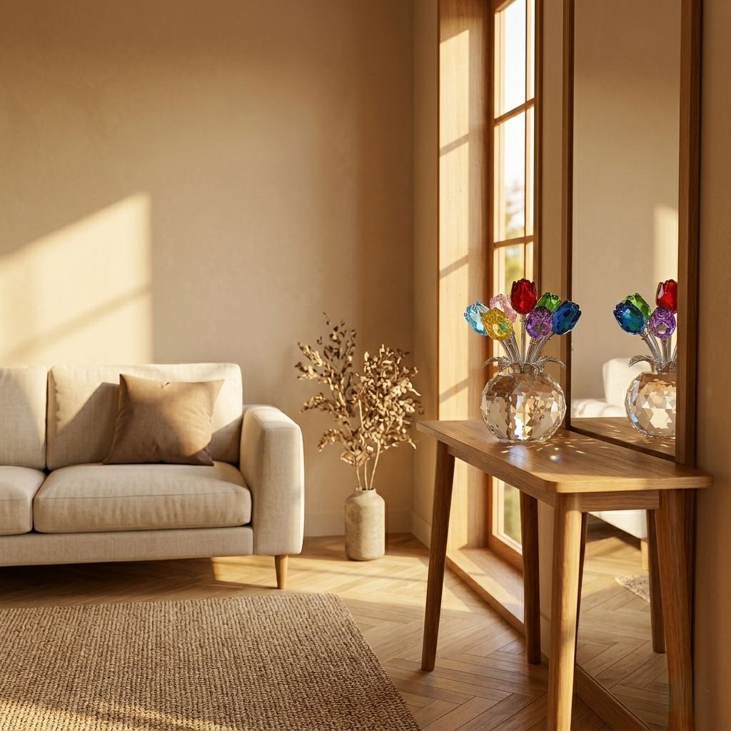 Petarelle™ – 7-Color Handmade K9 Crystal Rose Figurine with Crystal Vase + 50% OFF