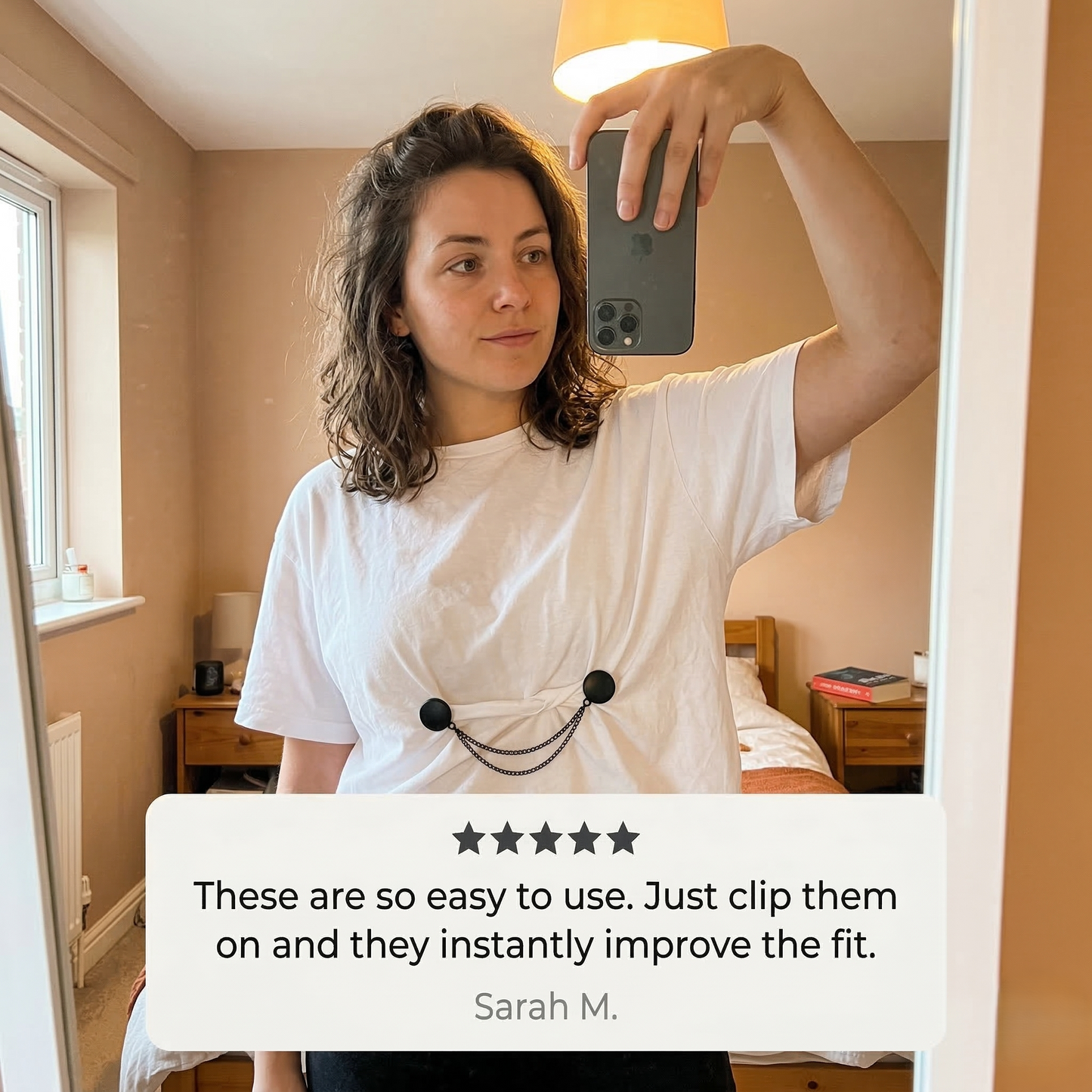 Cinchelle™ – Magnetic Clothing Clips with Double Chain Accent + 50% OFF