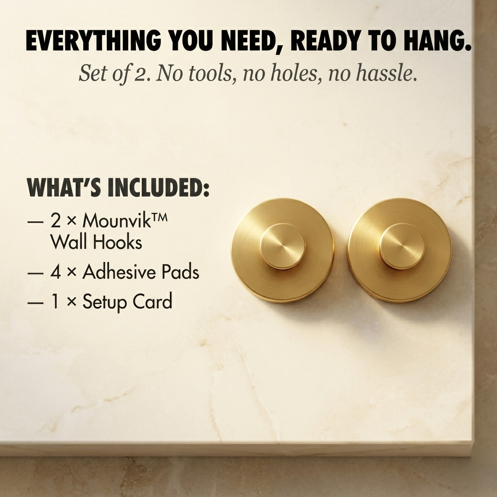 Mounvik™ – No-Drill Twist-Lock Suction Wall Hooks + 50% OFF