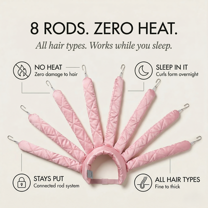 Velura™ – Heatless Overnight Curl Set | No Damage Soft Waves +50% OFF