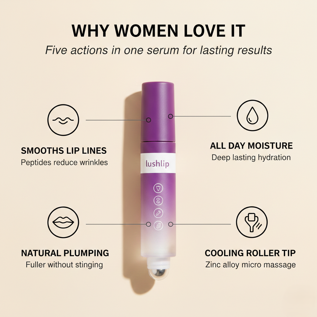 Lushlip™ – 5D Anti-Wrinkle Plumping & Hydrating Lip Serum + 1 + 1 free