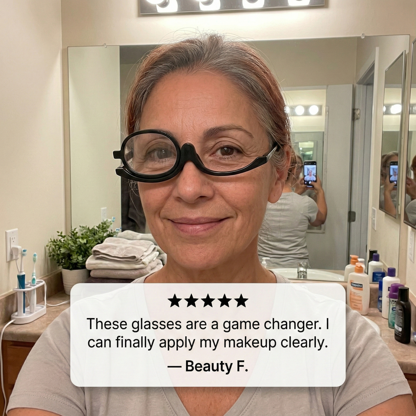 Viera™ – Rotating Magnifying Makeup Glasses for Flawless Application +50% OFF