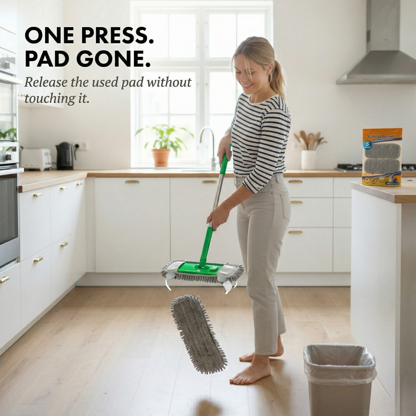 Gripwell™ – Reusable Chenille Microfiber Mop Pads for Swiffer Sweeper + Buy 2 Get 2 FREE