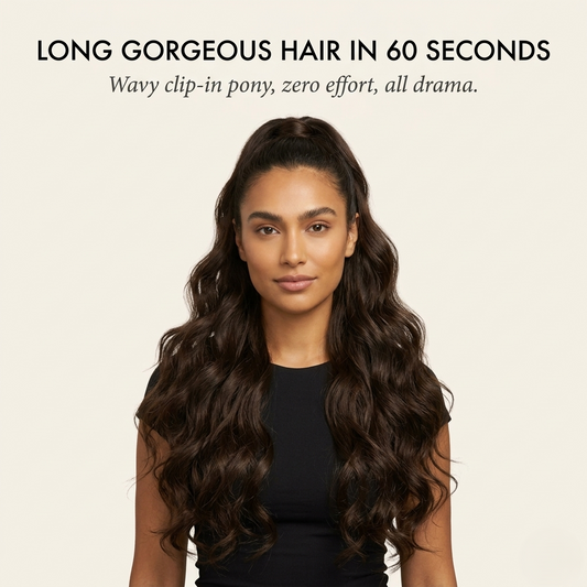 GlowMane™ – Long Curly Wavy Clip-In Ponytail Hair Extension + 50% OFF