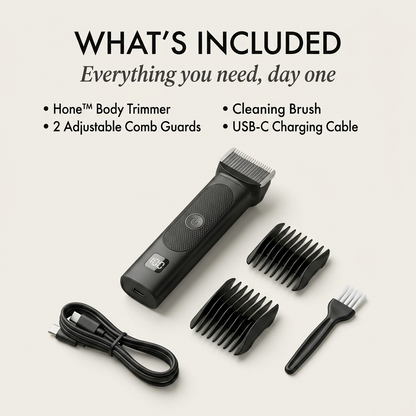 Maviglow™ – L-Shaped Safety Blade Body Trimmer for Men | LED Display | 90-Min Battery 