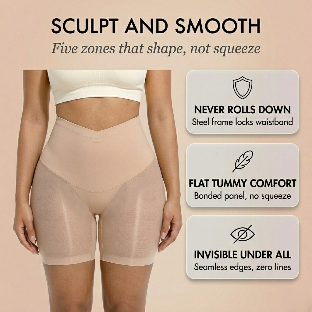 Contourelle™ – High-Waisted Seamless Sculpting Shorts with Butt Lift +50% OFF