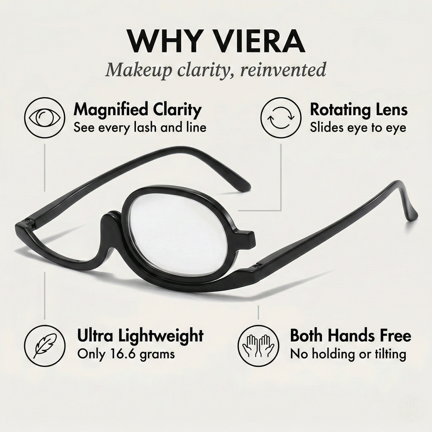 Viera™ – Rotating Magnifying Makeup Glasses for Flawless Application +50% OFF