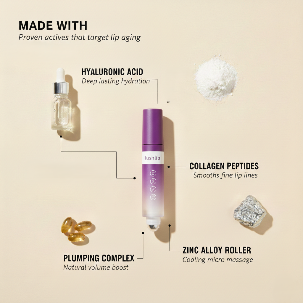 Lushlip™ – 5D Anti-Wrinkle Plumping & Hydrating Lip Serum + 1 + 1 free