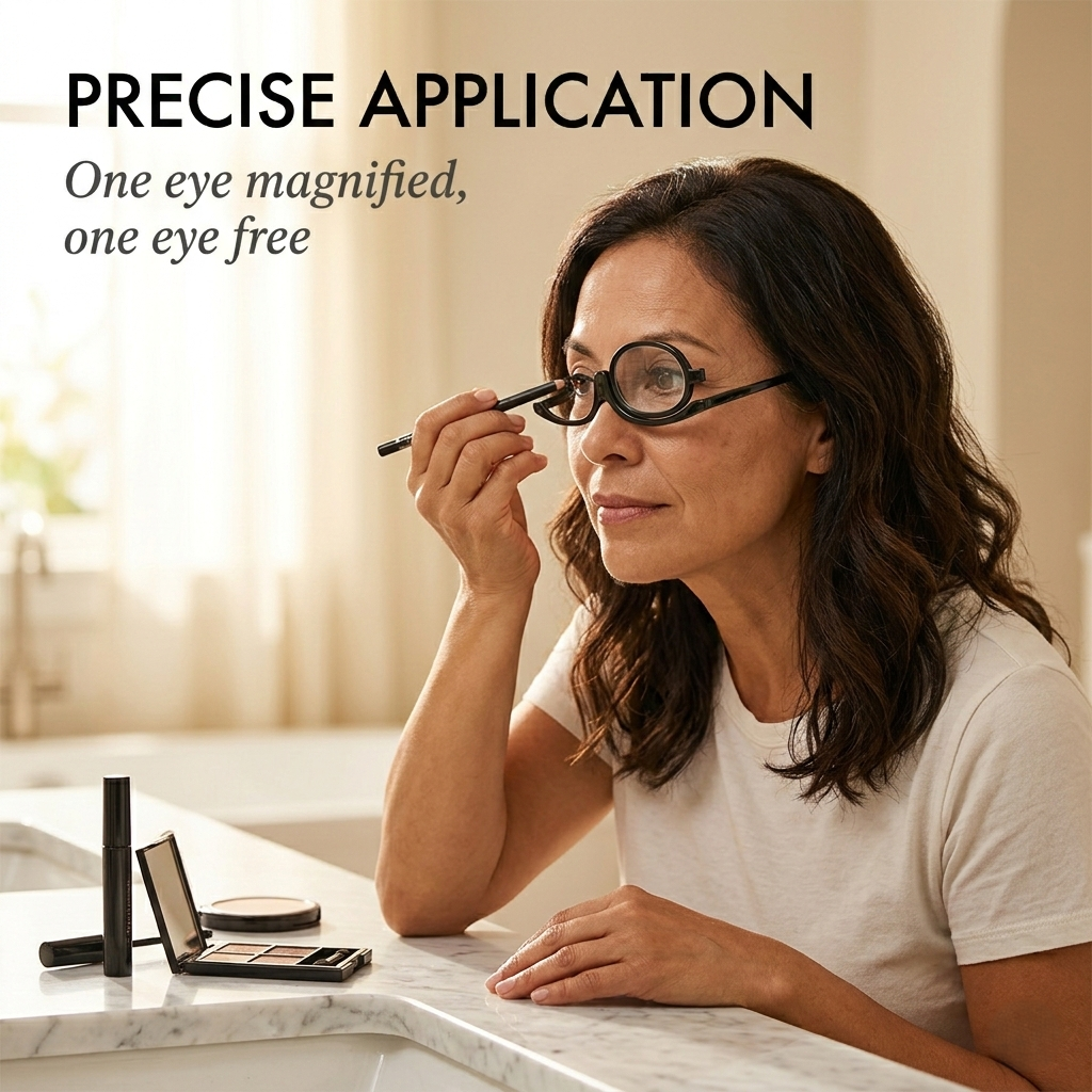 Viera™ – Rotating Magnifying Makeup Glasses for Flawless Application +50% OFF